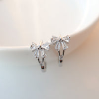 BALLERINA BOW HUGGIES - Silver
