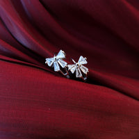 BALLERINA BOW HUGGIES - Silver