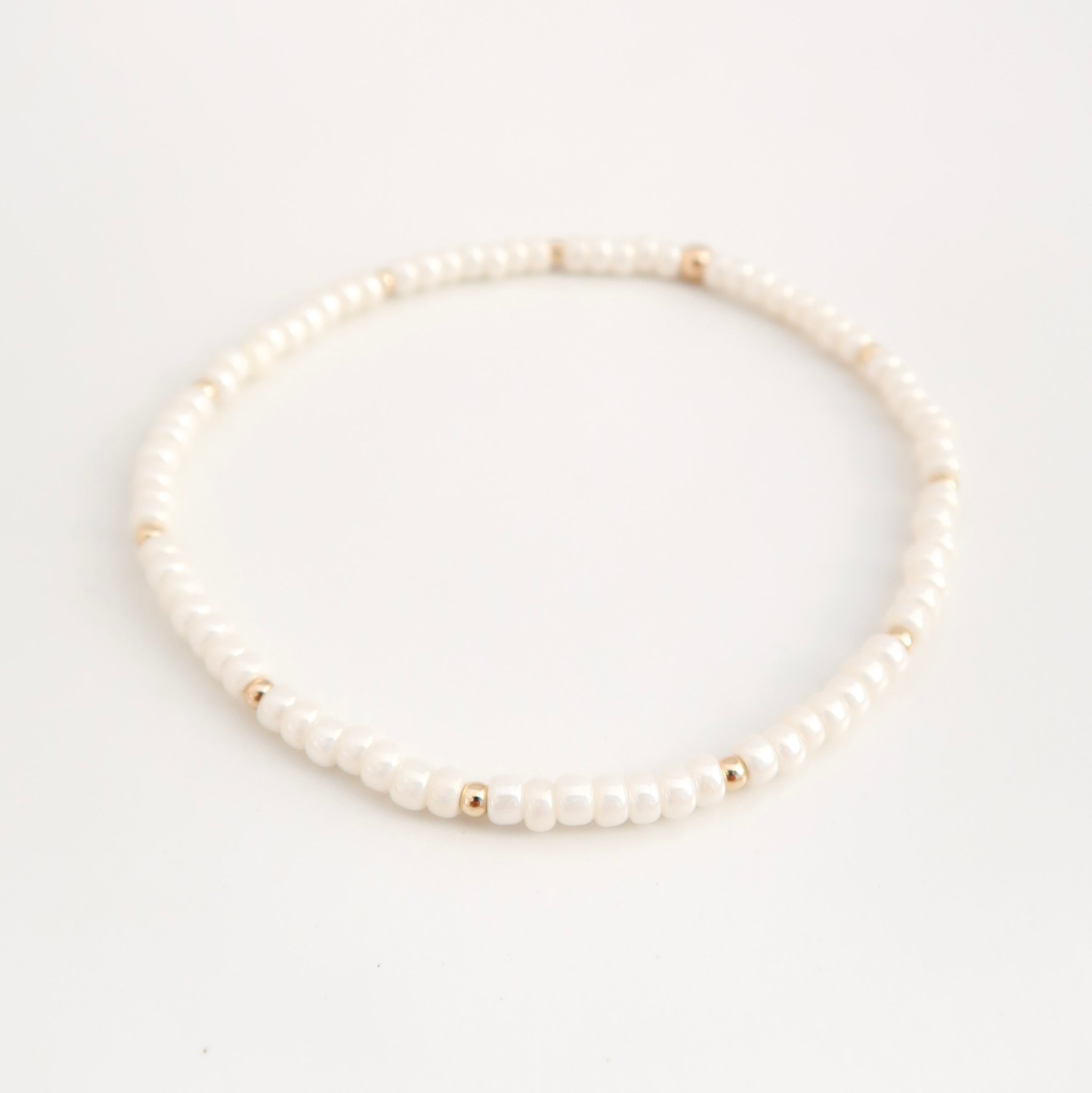 CREAM STACKING BRACELET