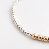 BALANCE DESIGN 3MM BEAD BRACELET - MIXED METAL