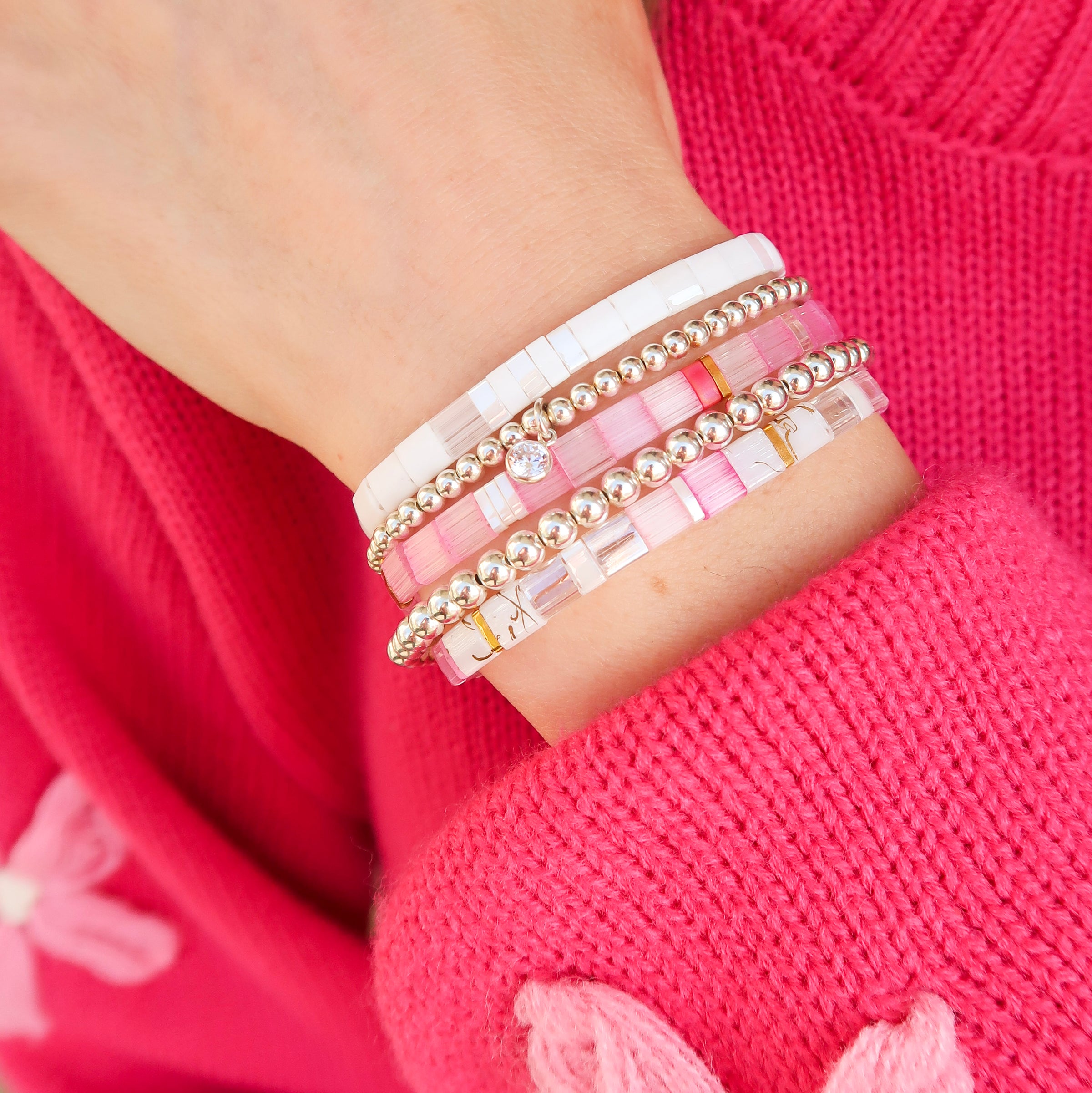 SILVER "PINKY" PROMISE STACK