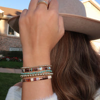 SUEDE BOOTS & TURQUOISE STACK