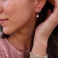 FRESHWATER PEARL HUGGIES - Silver