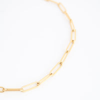LARGE PAPERCLIP NECKLACE - GOLD