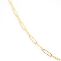 LARGE PAPERCLIP NECKLACE - GOLD