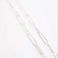 LARGE PAPERCLIP NECKLACE - SILVER