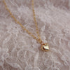 PAPERCLIP PUFF HEART NECKLACE - GOLD