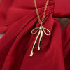 BOW NECKLACE - GOLD