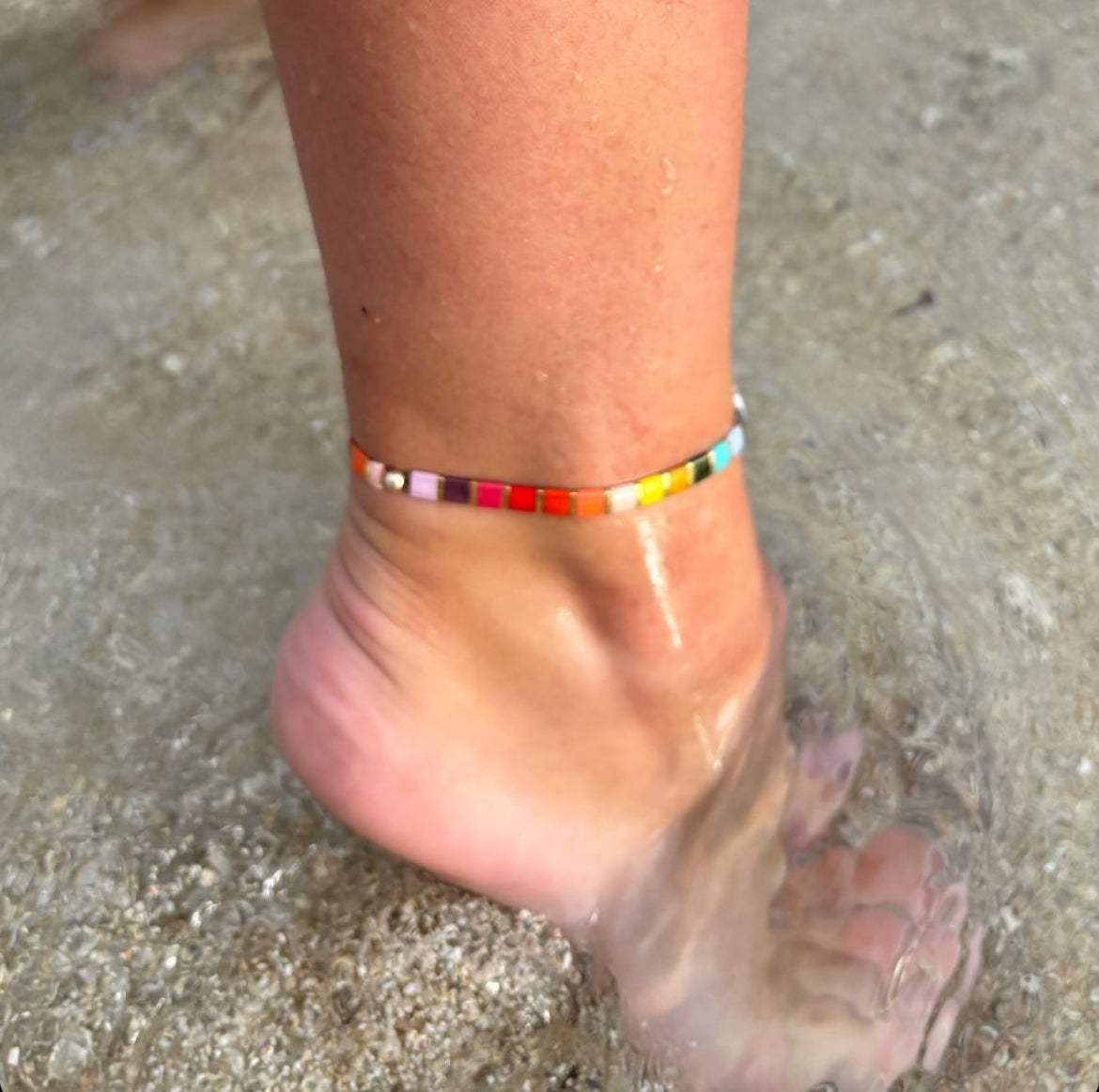 GLASS BEAD ANKLET