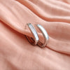 PEARL INLAY HUGGIES - Silver