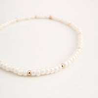 CREAM STACKING BRACELET