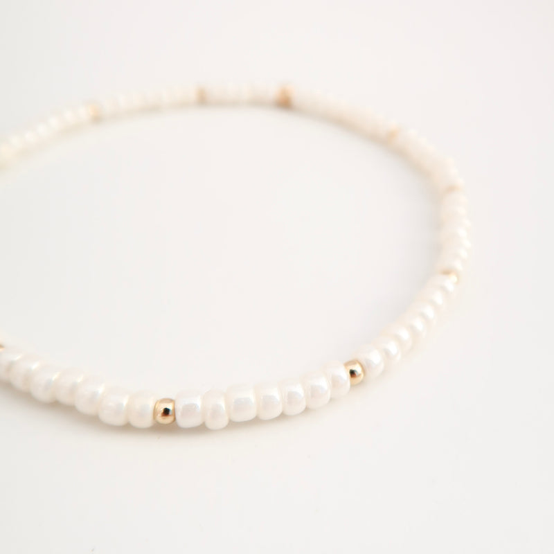CREAM STACKING BRACELET